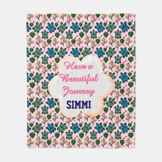 Custom turtle pattern  fleecefilt (Framsidan)