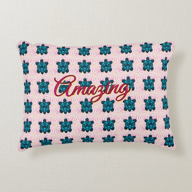 Custom turtle pattern Sherpa Blanket Prydnadskudde (Framsidan)