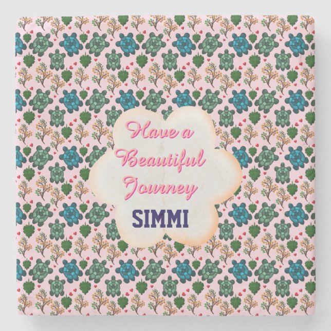 Custom turtle pattern  stenunderlägg (Framsidan)