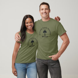 Custom Unisex Family Reunion Fatigue Green Basic T Shirt