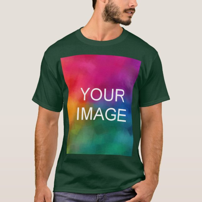 Custom Upload Your Logo or Photo Mens Modern T Shirt (Framsida)