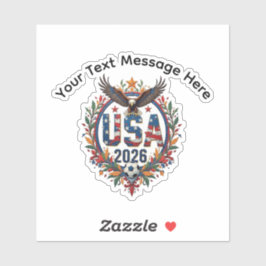 Custom USA National Soccer Bald Eagle Logo Klistermärken