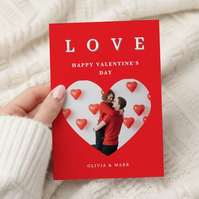 Custom Valentines Day Romantic Love Photo Collage Julkort (Skapare uppladdad)