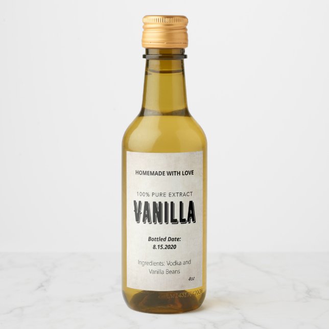 Custom Vanilla Extract Label - VE002_04 Vinetikett (Framsida)