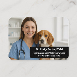 Custom Veterinarian Business Card with Photo Visitkort