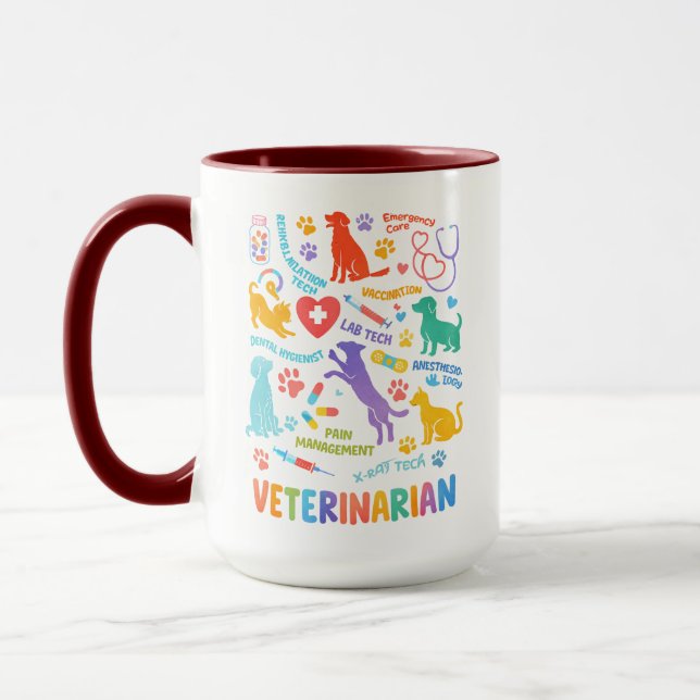 Custom Veterinarian Mug | Vet Doctor’s Day Mugg (Vänster)