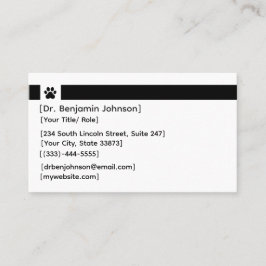 Custom Veterinary Appointment Card | Photo & Logo Visitkort