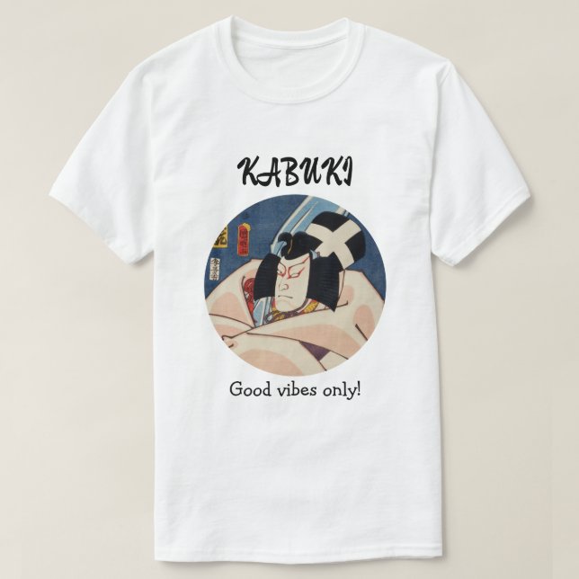 Custom Vintage Aesthetic Japanese Kabuki Theater T Shirt (Design framsida)