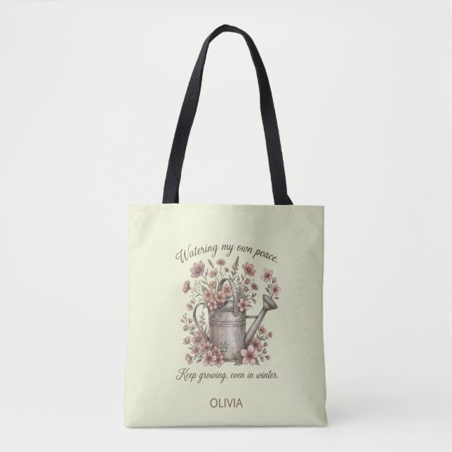 Custom Vintage Floral Botanical Tygkasse (Framsida)
