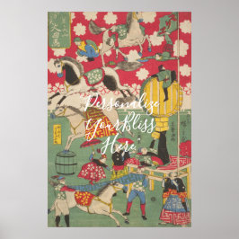 CUSTOM Vintage Japanese Circus Art Print  Poster