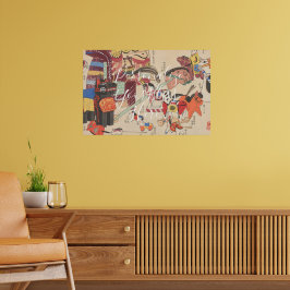 CUSTOM Vintage Japanese Horse Folk Toys Print  Poster