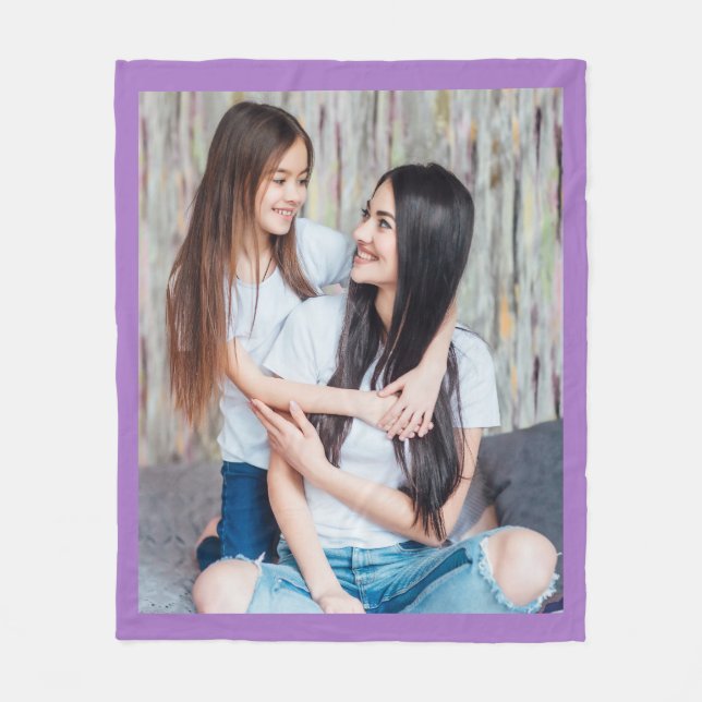 Custom Violet Aunt Photo Throw Gift from Kids Fleecefilt (Framsidan)