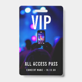 Custom VIP All Access Pass Concert Party Event
