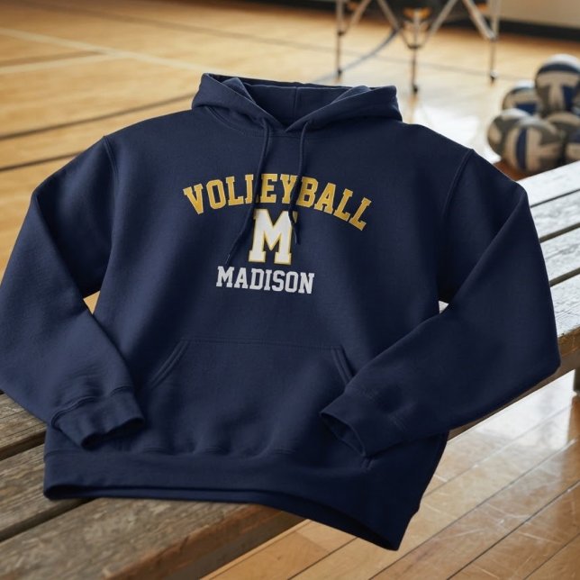 Custom Volleyball Personalized Team Name Hoodie (Skapare uppladdad)