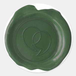 CUSTOM WAX SEAL - Lauren Logo - Flat Dk Green Runt Klistermärke