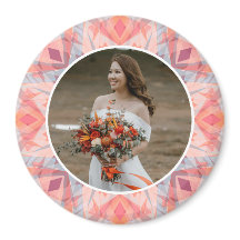Custom Wedding Anniversary Pink Peach Star Photo