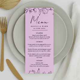 Custom Wedding Menu – Starter, Entrées & Dessert Meny