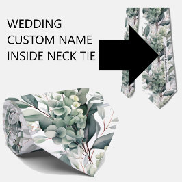 Custom Wedding Name on Back of Neck Tie Slips