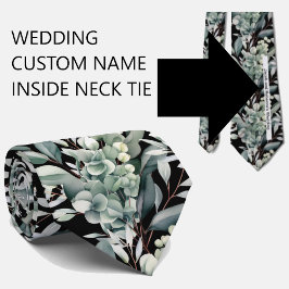 Custom Wedding Name on Back of Neck Tie Slips