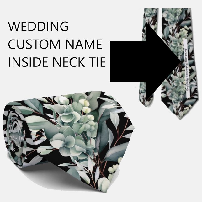 Custom Wedding Name on Back of Neck Tie Slips (Skapare uppladdad)