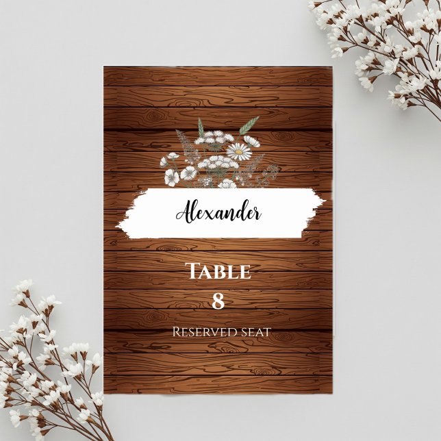 Custom wedding placeholder card bordsnummer (Skapare uppladdad)