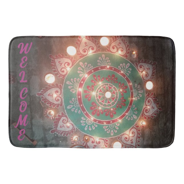 Custom welcome design  badrumsmatta (Framsidan)