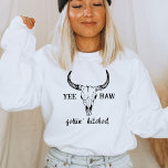 Custom Western Wedding Bachelorette Party Group T Shirt<br><div class="desc">Are you looking for the perfect gift for your upcoming bachelorette party? Look no further than our custom western wedding bachelorette party group gettin' hitched and gettin' rowdy crewneck sweatshirt! This unique sweatshirt is the perfect way to show your friends and family just how much fun you're having on your...</div>