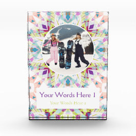 Custom White Purple Green Christmas Decor Gift