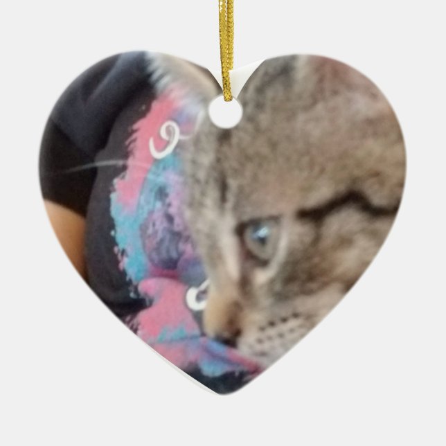 Custom Who Rescued Who Pet Name  Julgransprydnad Keramik (Framsidan)