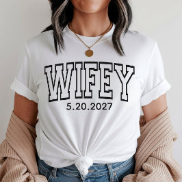 Custom Wifey and Hubby Shirts for Bride and Groom T Shirt