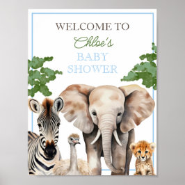 Custom Wild One Animal Safari Animal Poster