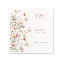 Custom Wildflower floral napkins template