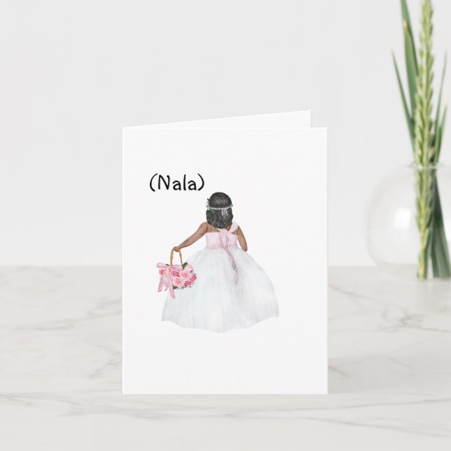 Custom Will You Be My Flower Girl? Card  Kort (Framsida)
