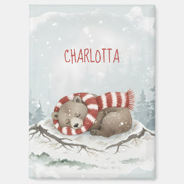 Custom Winter Bear Magnet