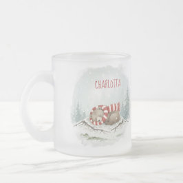 Custom Winter Bear Mug – Sleeping Animal Design Frostad Glasmugg
