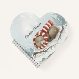 Custom Winter Bear Spiral Notebook
