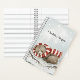 Custom Winter Bear Spiral Notebook