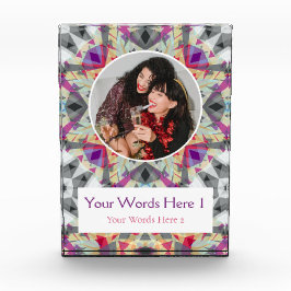 Custom Winter Gray Red Purple Star Christmas Gift