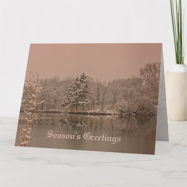 Custom Winter Wonderland Vintage Holiday Seasonal Kort (Framsida)