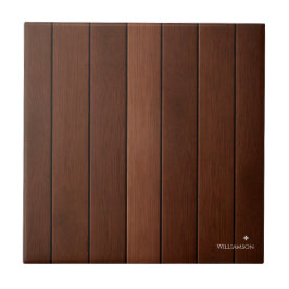 Custom Wood Texture brown Kakelplatta