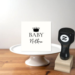 Custom wooden stamp for baby shower  stämpel