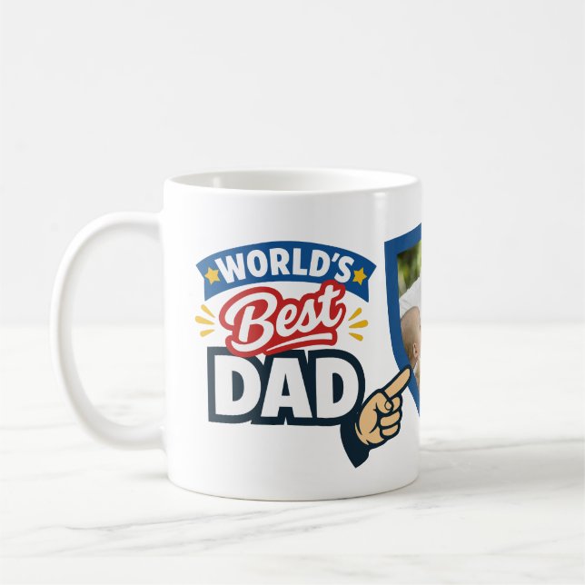 Custom World's Best Dad  Kaffemugg (Vänster)