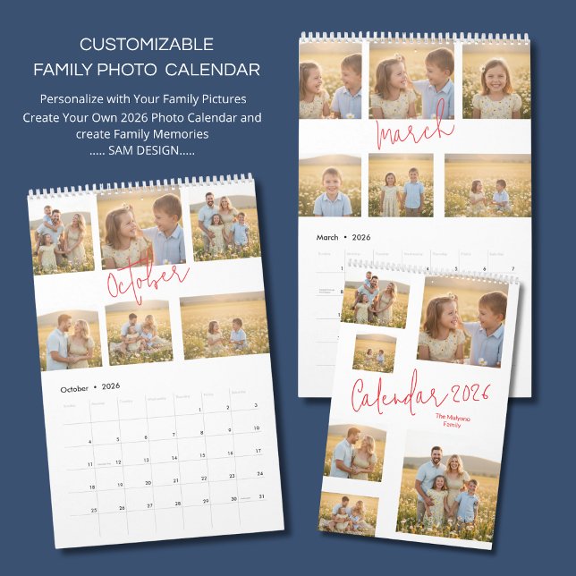 Custom Yearly Wall Calendar with Your Pictures Kalender (Skapare uppladdad)