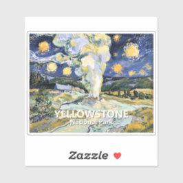 Custom Yellowstone Old Faithful Geyser Art Vintage Klistermärken