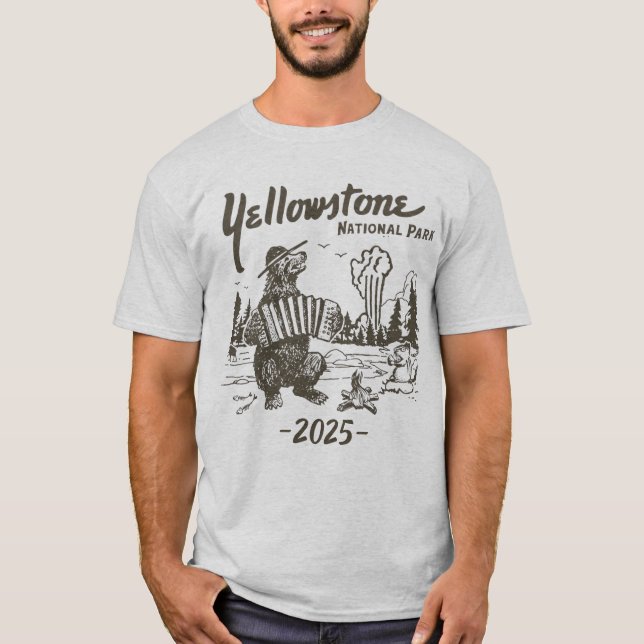 Custom Yellowstone Road Trip 2025 Family Shirt T Shirt (Framsida)