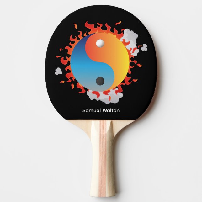 Custom Ying Yang, Zen Taoism Symbol, Male Female  Pingisracket (Framsidan)