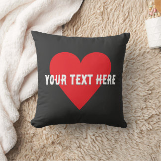 Custom your city or team heart Throw Pillow  Kudde