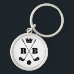 Custom Your Own Name & Brand Golf Balls Rund Silverfärgad Nyckelring<br><div class="desc">Custom Your Own Name & Brand Golf Balls Keychain Make your game stand out with custom name golf balls designed just for you. Personalize each ball with your name, initials, message, or a unique design to add a special touch. Perfect for gifts, golf tournaments, corporate branding, or your own time...</div>