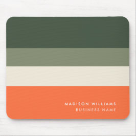 Custome Colorblock Vågrät Rand Monogram Mou Musmatta