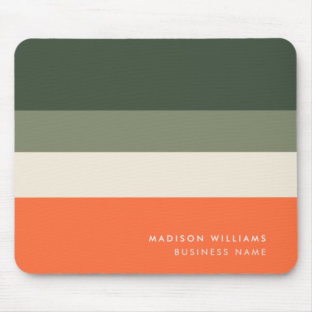 Custome Colorblock Vågrät Rand Monogram Mou Musmatta (Framsidan)